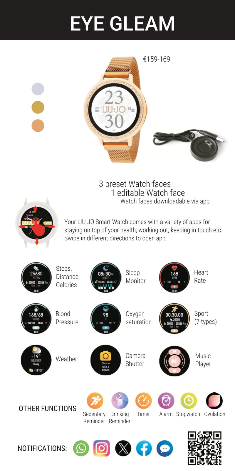 SMARTWATCH LUXURY - SWLJ071 EYE GLAM LIU JO