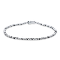 Tennisarmband aus 18 Karat Weißgold mit 93 Brillanten – 1,39 ct TW/SI