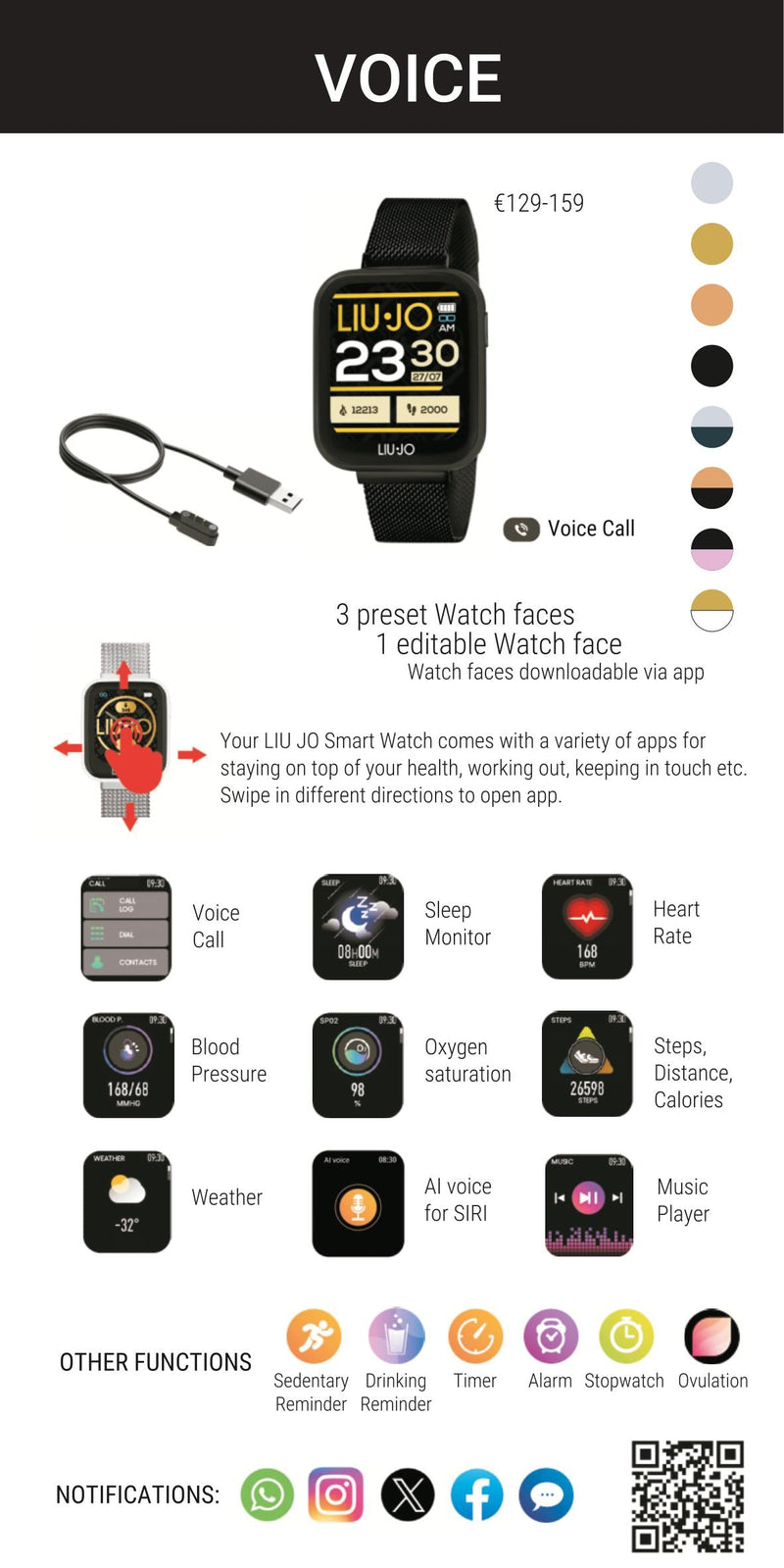 SMARTWATCH VOICE  - SWLJ105 LIU JO