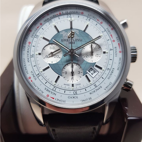 Pre-owned Luxury BREITLING Transocean Unitime