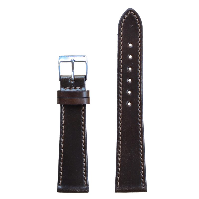 Manufaktur Uhrarmband Cordovan  DARKBROWN- Made in Germany
